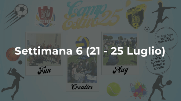 Summer Camp 2025 - Settimana 6 (21 - 25 Luglio)
